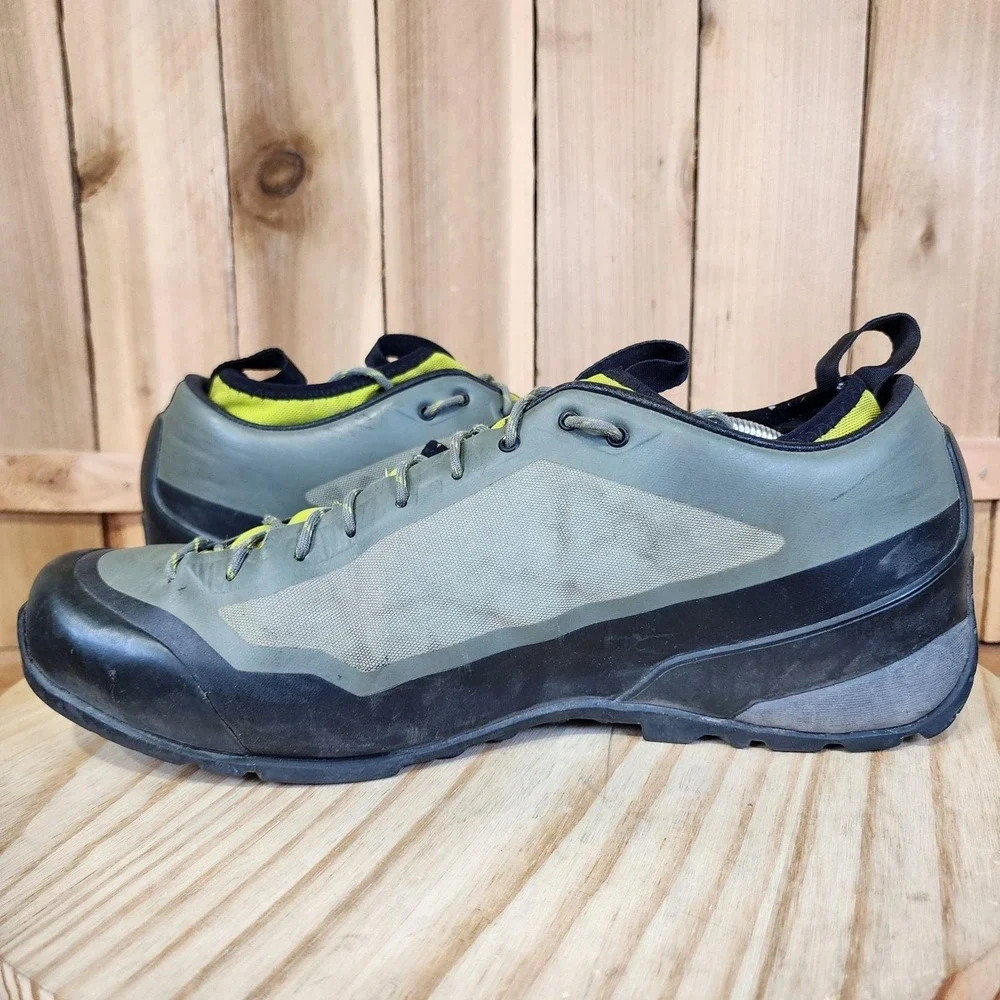 Arc'teryx Acrux FL Approach Shoes Mens 12 Green Trail Hiking Vibram Outdoor